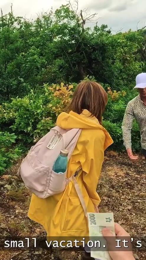 VIP4K. Got her a nice offer and fucked her in the forest | Clip 1