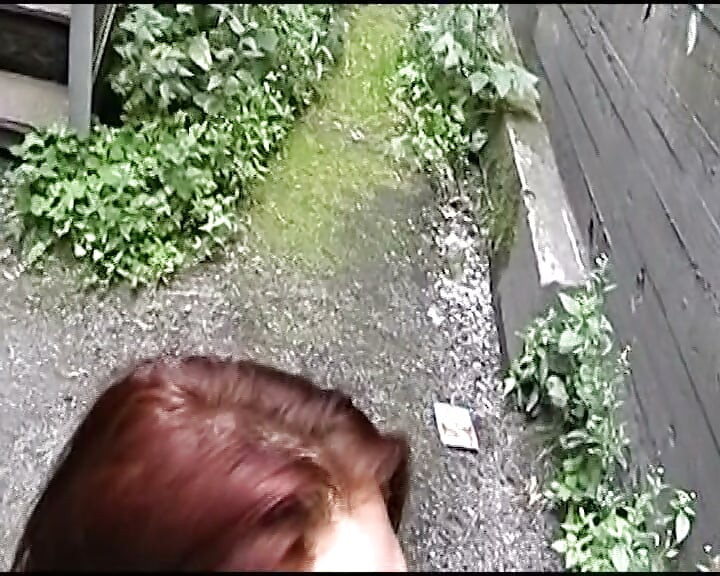Super attractive German redhead babe fucked in public