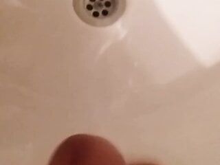 一只爪子在浴室里射精！