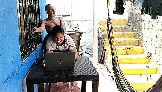 Outdoor sex with my horny, big-assed neighbor