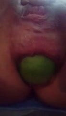 Apple in here ass