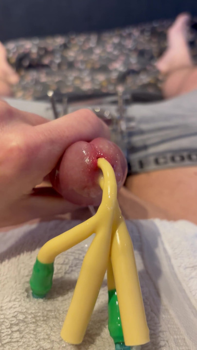 Double Catheter, Ball Stretch and Crush with Cum