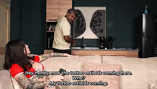 Big tattoo - Tattooed woman wants a tattoo on her pussy. Guess what ended up happening?