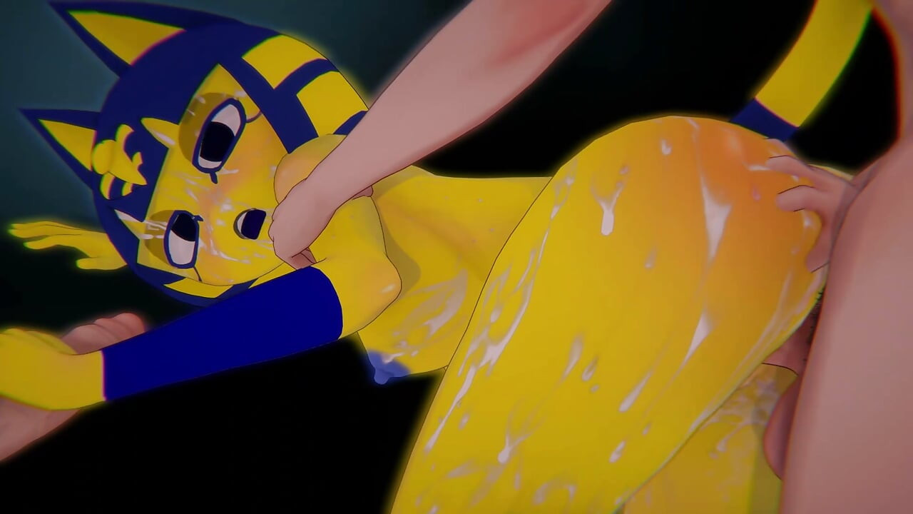 [animal Crossing] - Ankha Wchodząc do Strefy (jazda na Villager & POV Zone Dance) (4k/60fps)