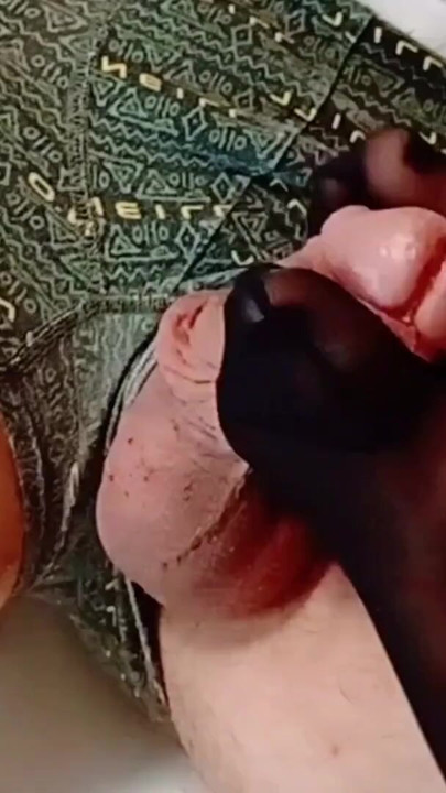 Black Nylon Footjob by LittleMissMiniFeet | Clip 2
