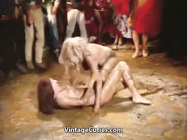 Brothel Chicks Catfight in the Mud (1960s Vintage)