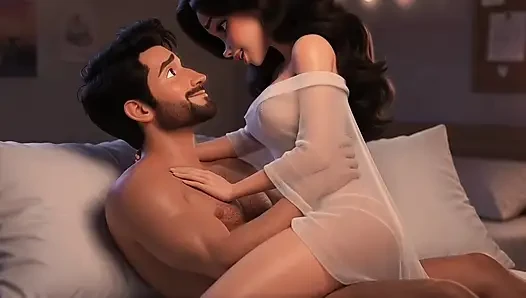Cute brunette lets her dad's best friend do her as hard as he wants