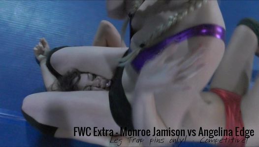 Angelina vs Monroe! ¡Solo alfileres para las piernas! lucha libre