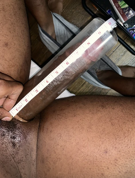 Stroking my uncut thick black cock !!!