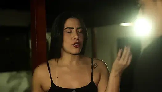 Introducing my MILF neighbor: She welcomes me to the apartment by shaking her ass in my face