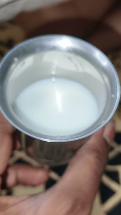 First Milking Video One Glass of Milk From Breast