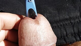 the urethra with a brush