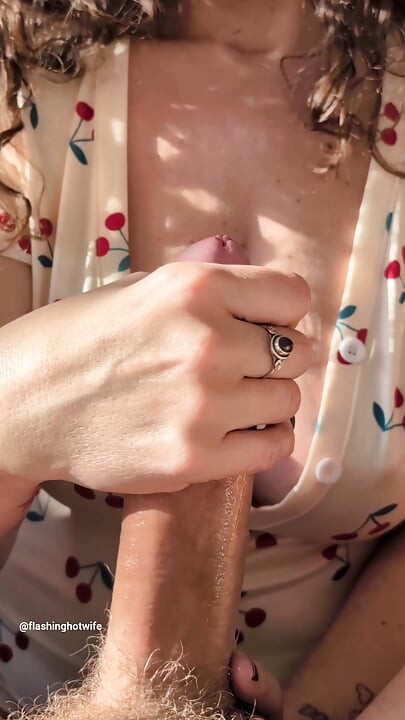 Hotwife dirty talking hand job