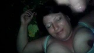 dirty bbw nat threesome outdoors