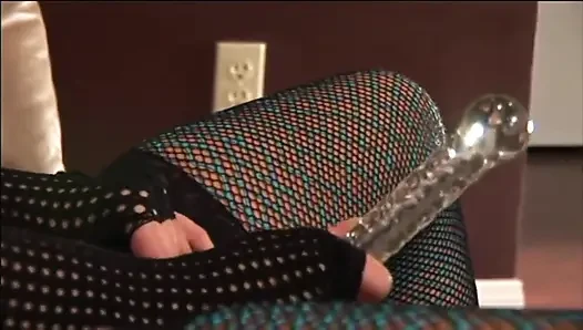 Orgasm with the Glass Dildo