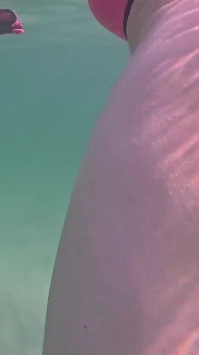 Amateur long legs perfect body girl's relaxing underwater swimming ASMR POV | Clip 3