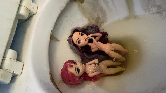 Shower for Cupid and Maddie dolls
