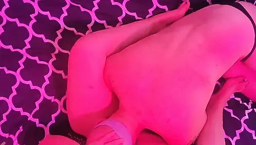 Pussy eating fisting leads to busting her guts up and sky cam creampie