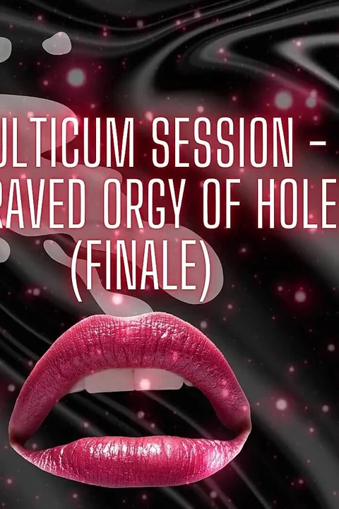 Multicum seansı - deliklerin ahlaksız grup seksi (son boşalma)