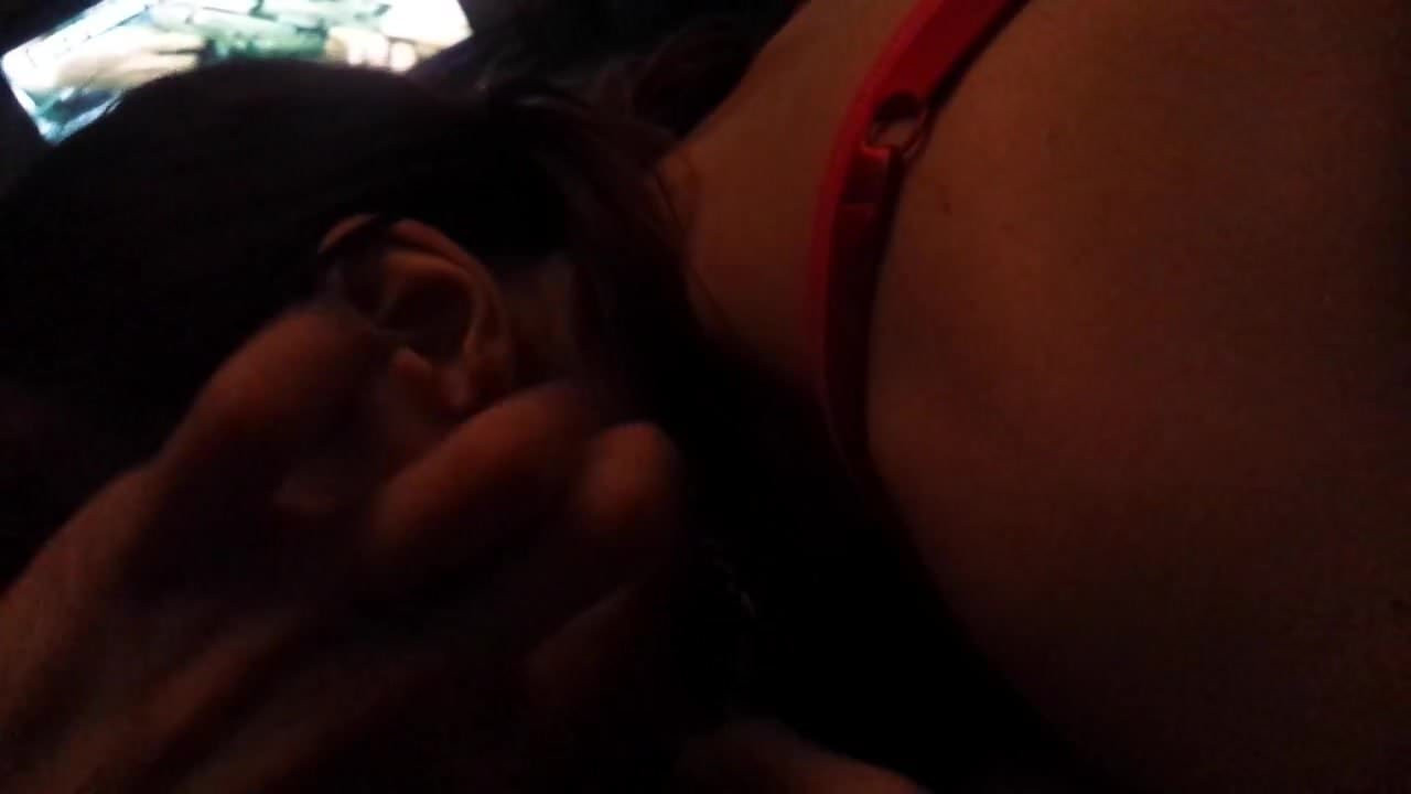 White slut just met suckin my dick