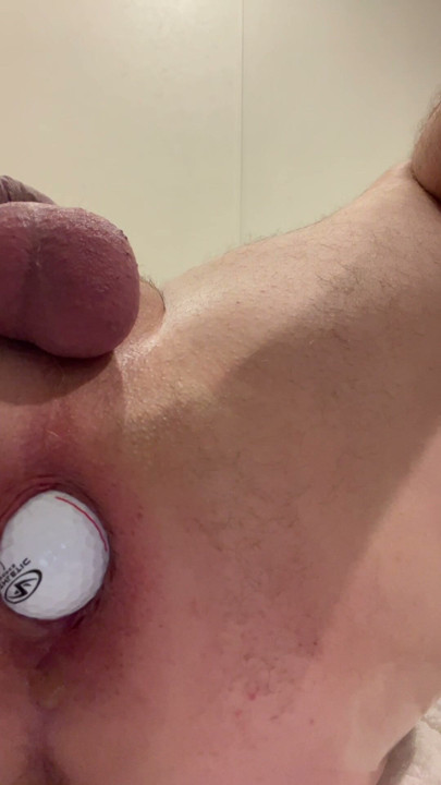 Anal play asshole shooting balls