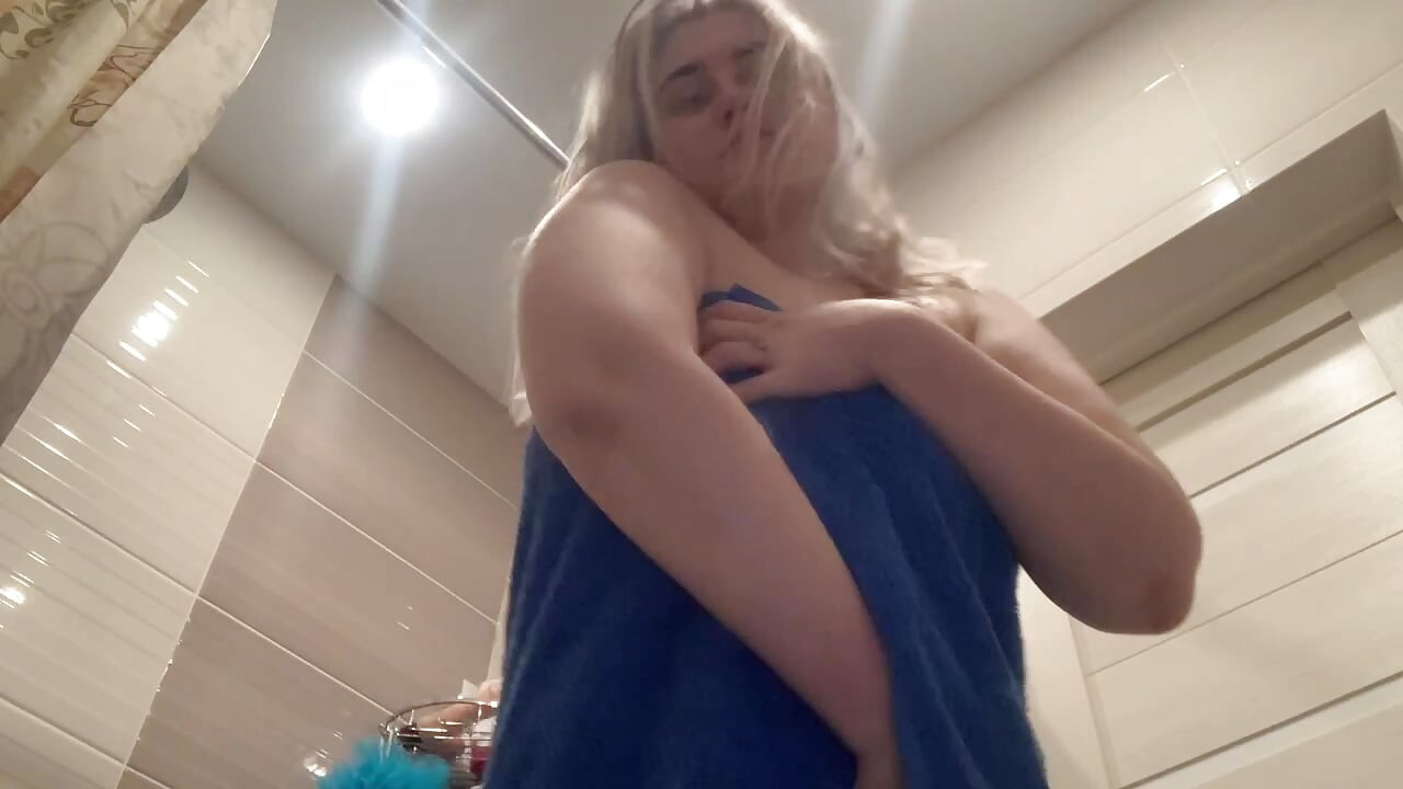 Dancing naked in the bathroom