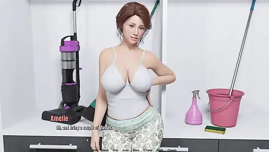 Stepmom Needs Help For Cleaning House Alex Rubbing Her Ass