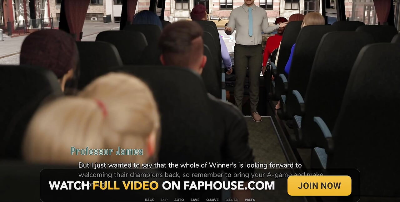 Taboo University - Hot Emo Girl Gives Me a Handjob Inside a Public Bus - 3D Porn Games