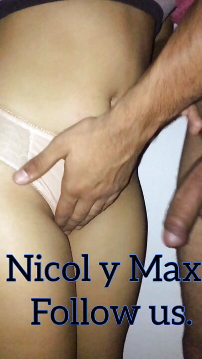 Dad sends my stepmom to my room in sexy panties and lets me cum on her.