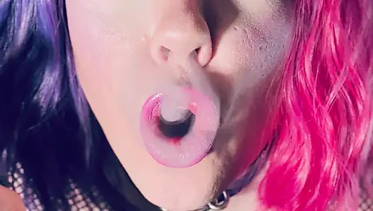A Pretty In Pink Princess, Tina Snua, Chain Smokes 2 Cigarettes With Match Light Ups - Smoking Smoker