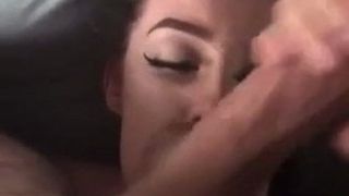 Deepthroat and big facial on my ex