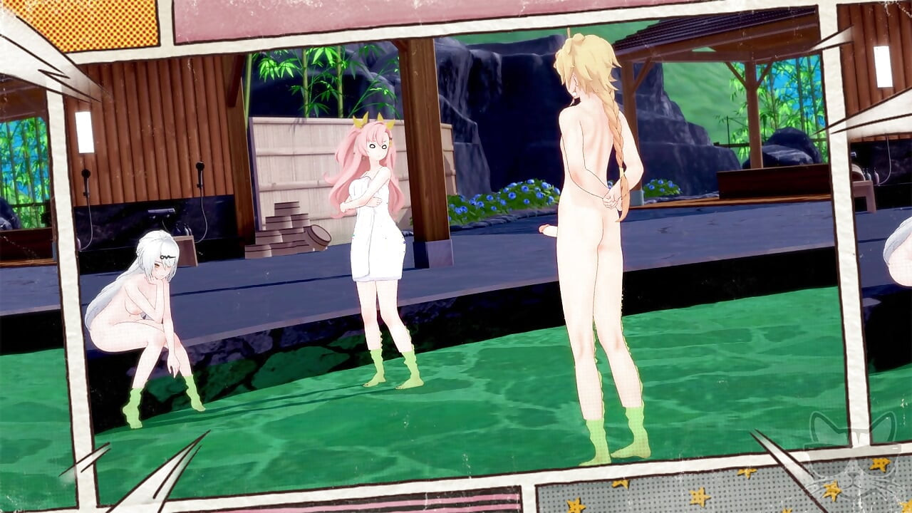 Aether lost in time 1 : Yixuan and Nicole (zenless zone zero) in hot spring !