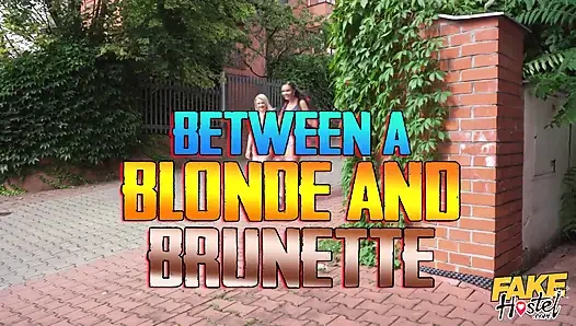 Between a Blonde and Brunette