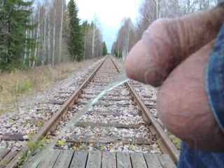 กูฉี่บนรางรถไฟ