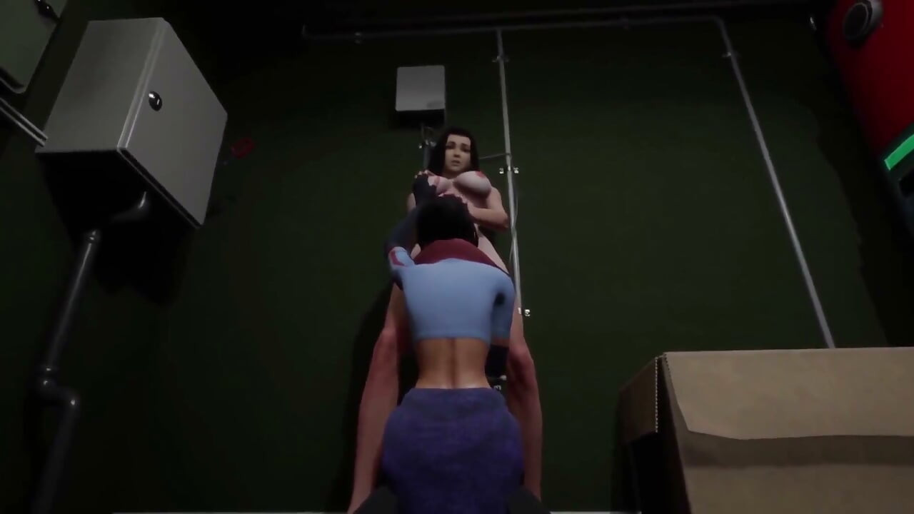 Lésbicas na sala da caldeira: pornô 3D
