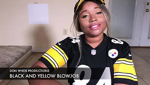 Ein schwarz-gelber blowjob von nina rivera