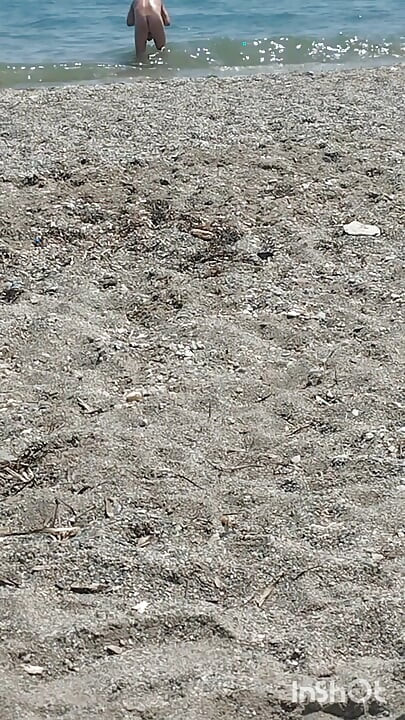 On the Beach Naked Enjoying