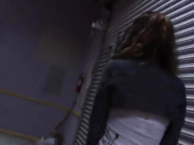 Watch her use the bathroom with her shaven pussy