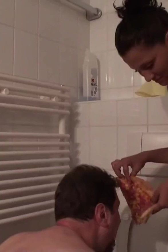 Pizza seasoned with her piss