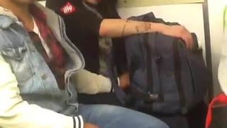 Si masturba in treno