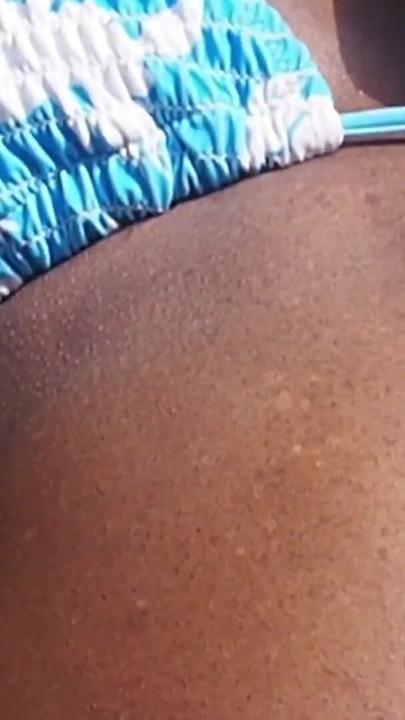 Powerful moment from "Black milf gets her pussy eaten and fucked at the pool by old man"