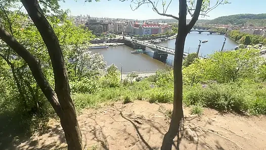 Öffentlicher spaß mit einem fremden in Prag