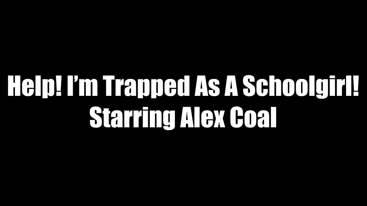Das brünette hottie alex coal verwandelt sich in ein freches college-mädchen