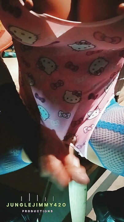 Hello Kitty hard anal dildo
