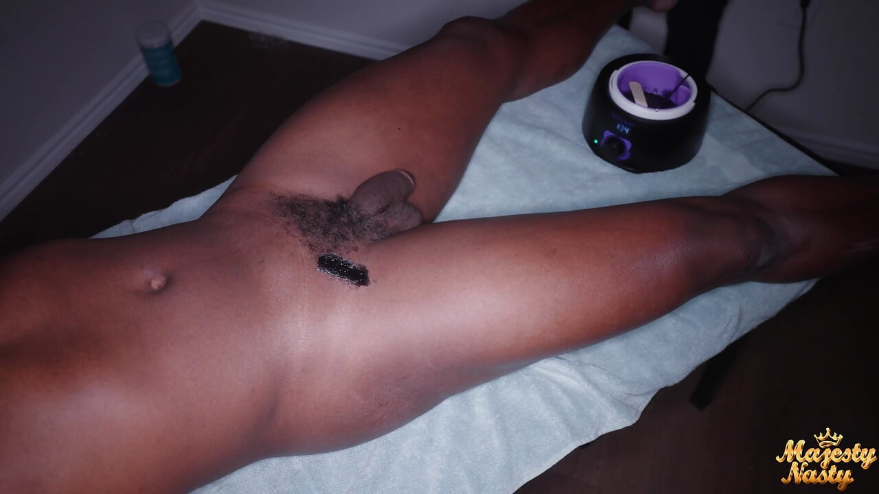 Ebony Waxes Bbq and Makes Him Explode
