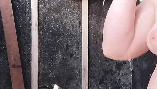 Kamera-Dusche mit heißer stiefschweste - dampfiger voyeur-spaß