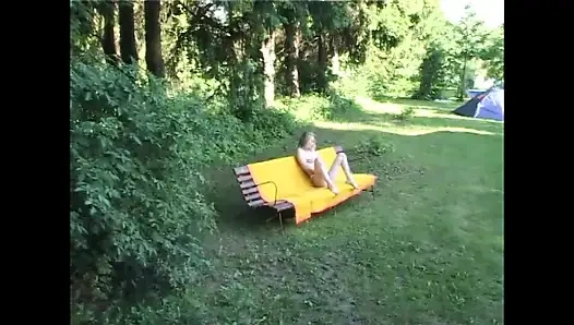 Beautiful Skinny MILF with Small Tits Ass Fucked and Cum in Mouth in Public Park