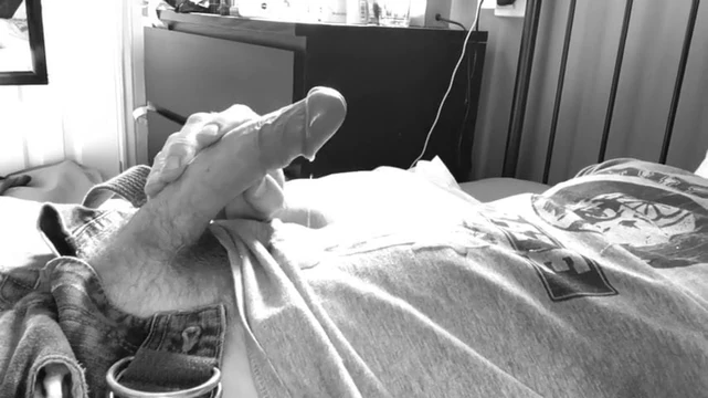 Massive cum shooting from a thick cock