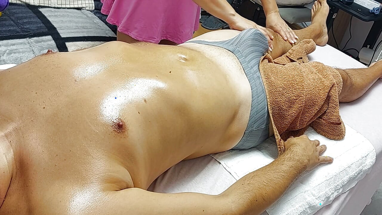 Forbidden Touch During Massage Therapy. Asian Masseuse Doesn't Stop Until He CUMS Hard Inside Underwear