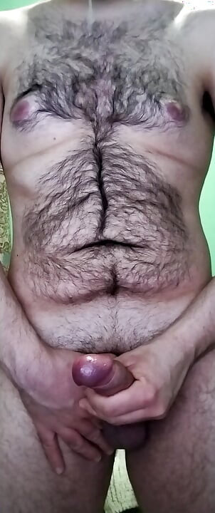 Young Gay cumming before work